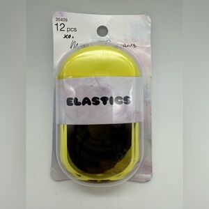 Scunci Morgan Simianer xo Elastics Hair Bands & Yellow Case 12 pcs NEW
